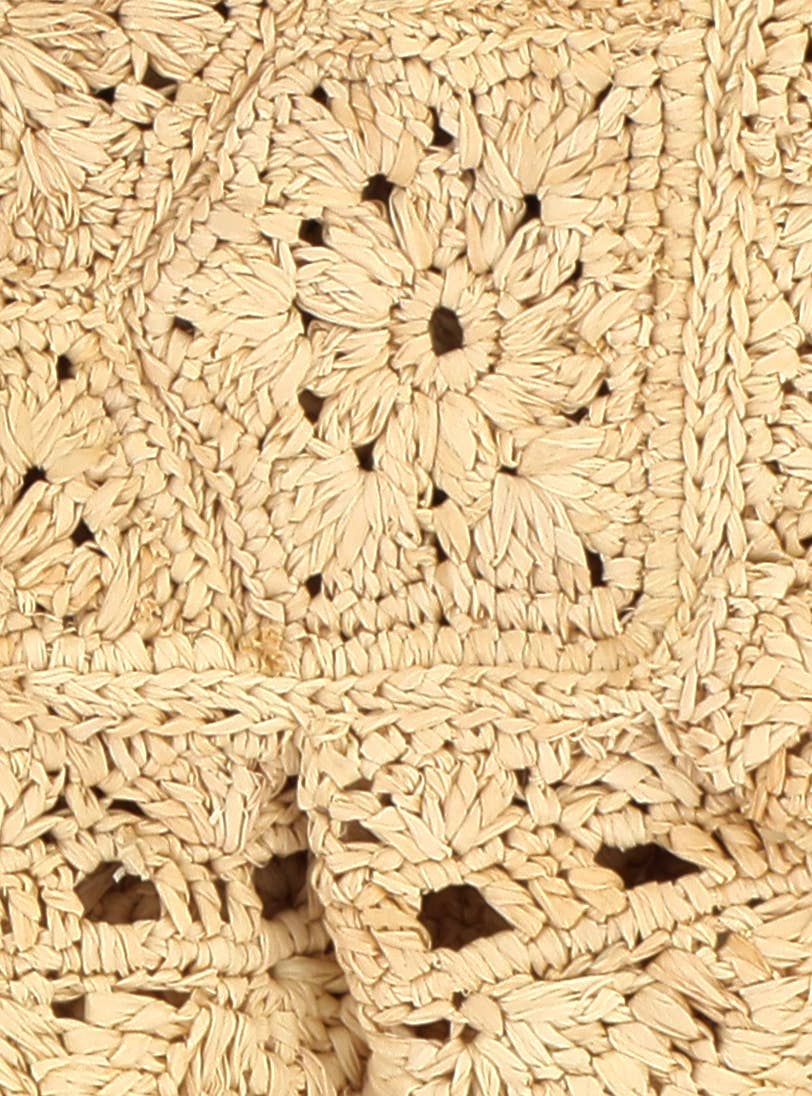 Hanaé raffia pouch
