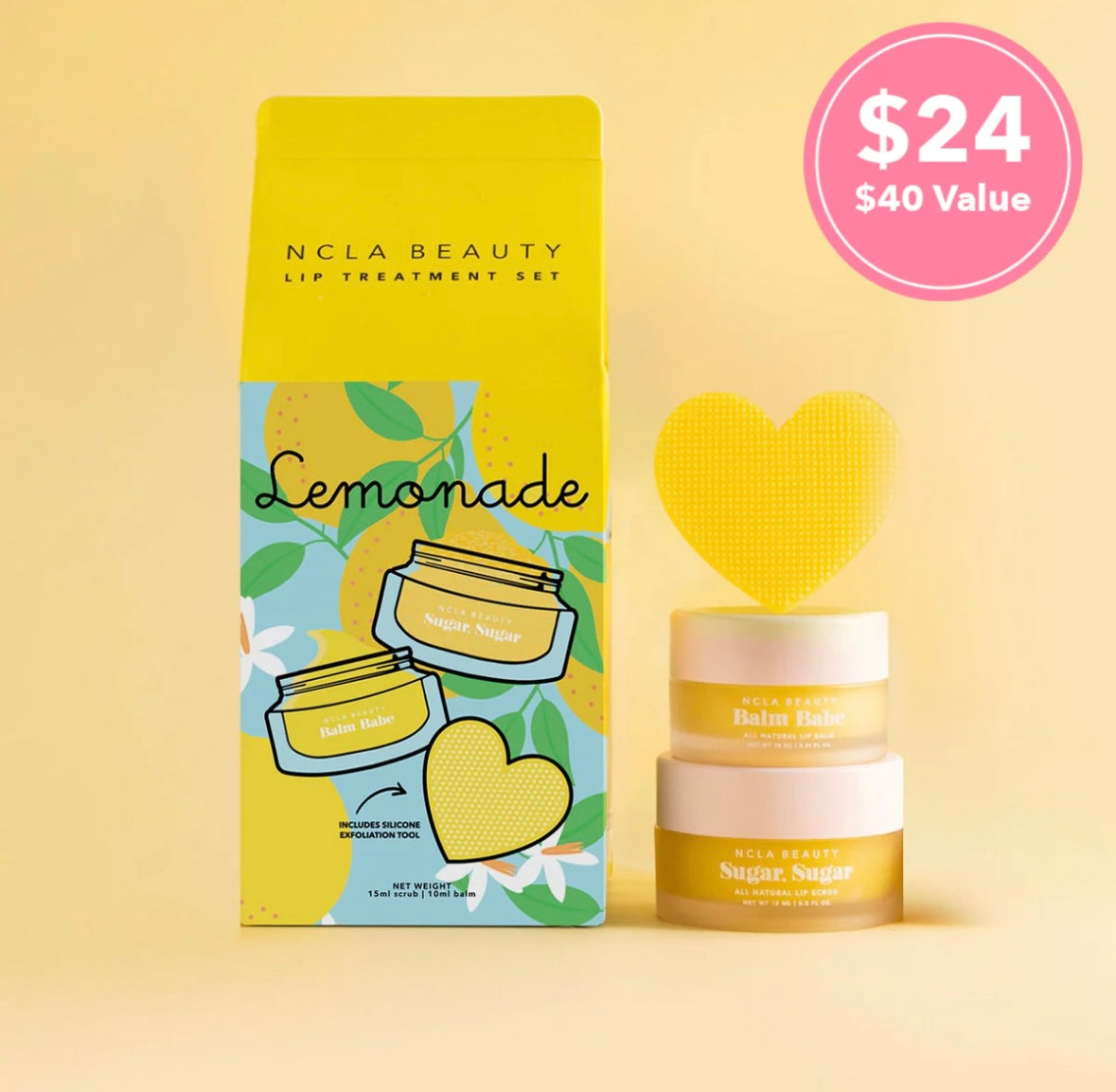 NCLA Beauty Lip Care Duo and Lip Scrubber