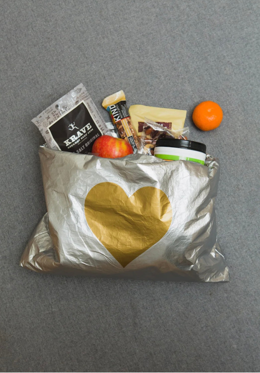 Set of Four - Packing Cubes - Silver with Gold Heart