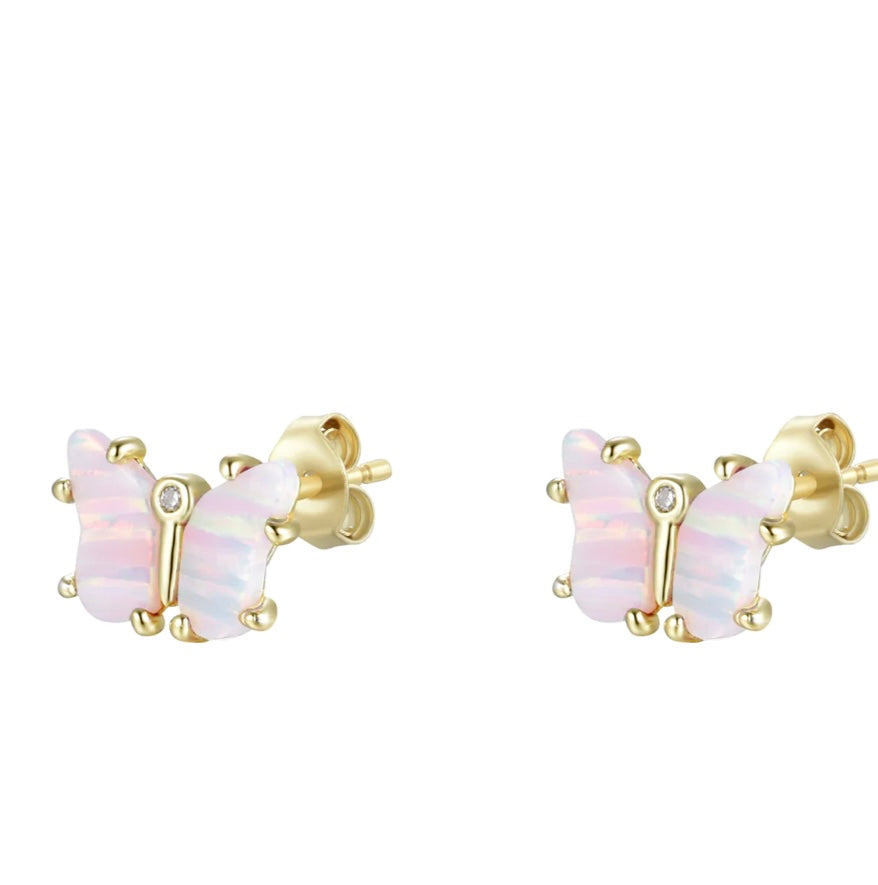 OPAL BUTTERFLY STUD EARRINGS
