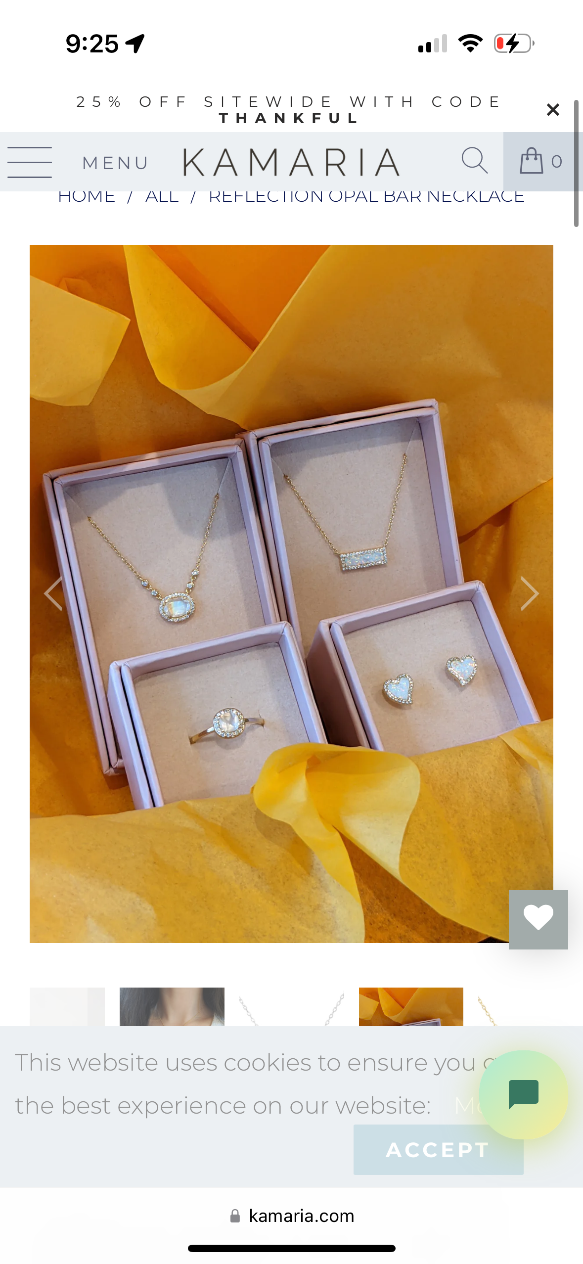 Reflections Opal Bar Necklace White