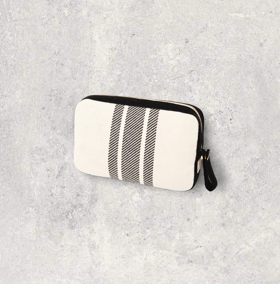 Stripe Black / Natural Travel Set