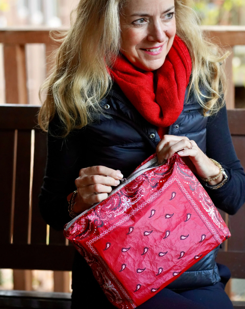 Red Bandana Medium Zipper Pack by HiLove