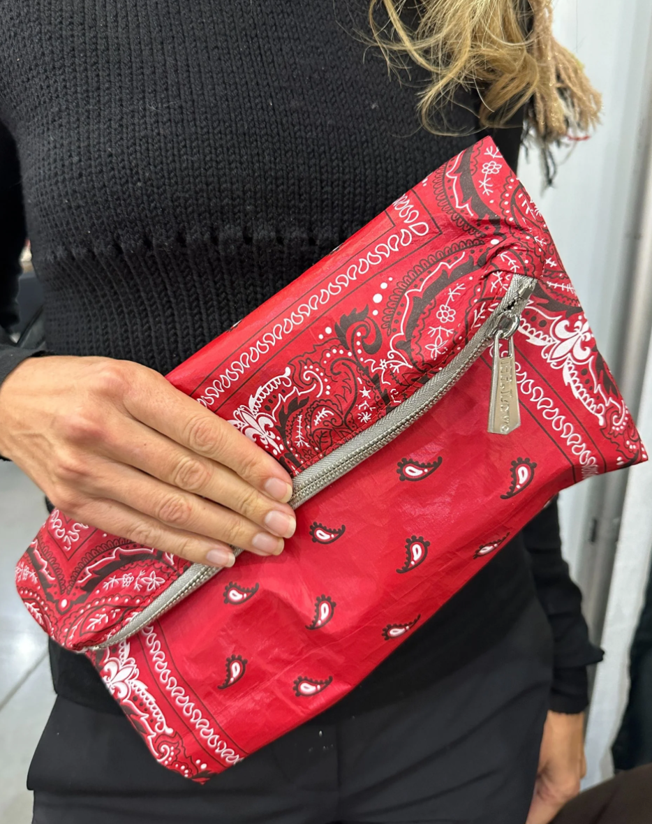 Red Bandana Medium Zipper Pack by HiLove