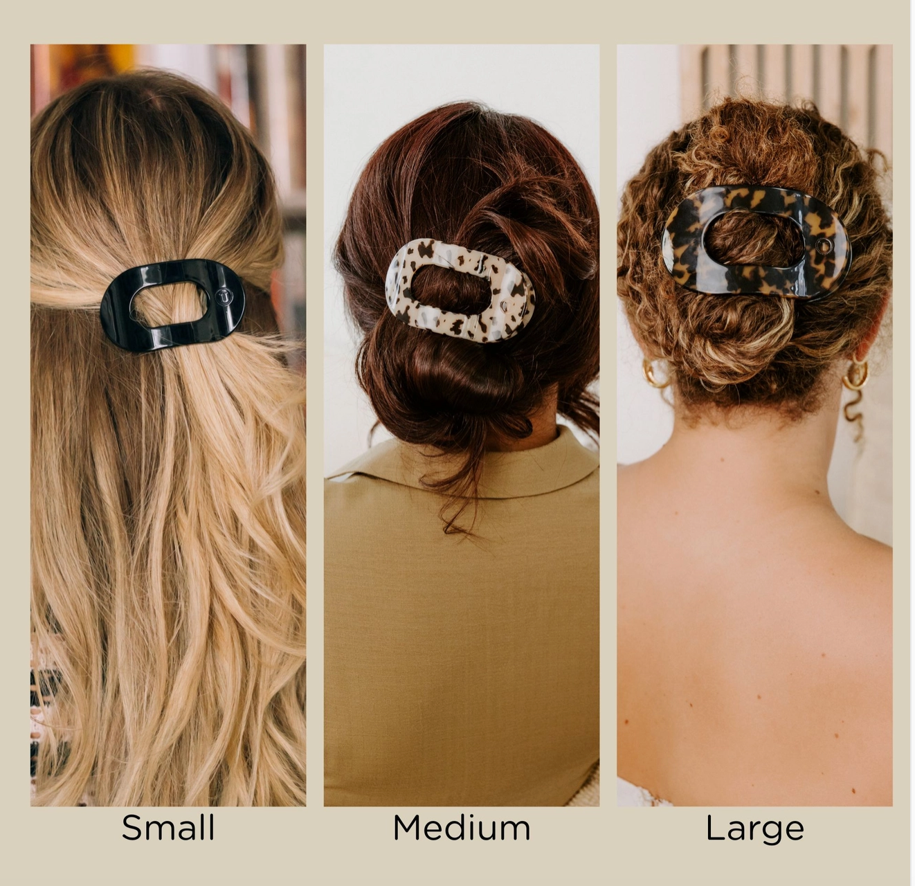 Flat Round Hair Clip | Large