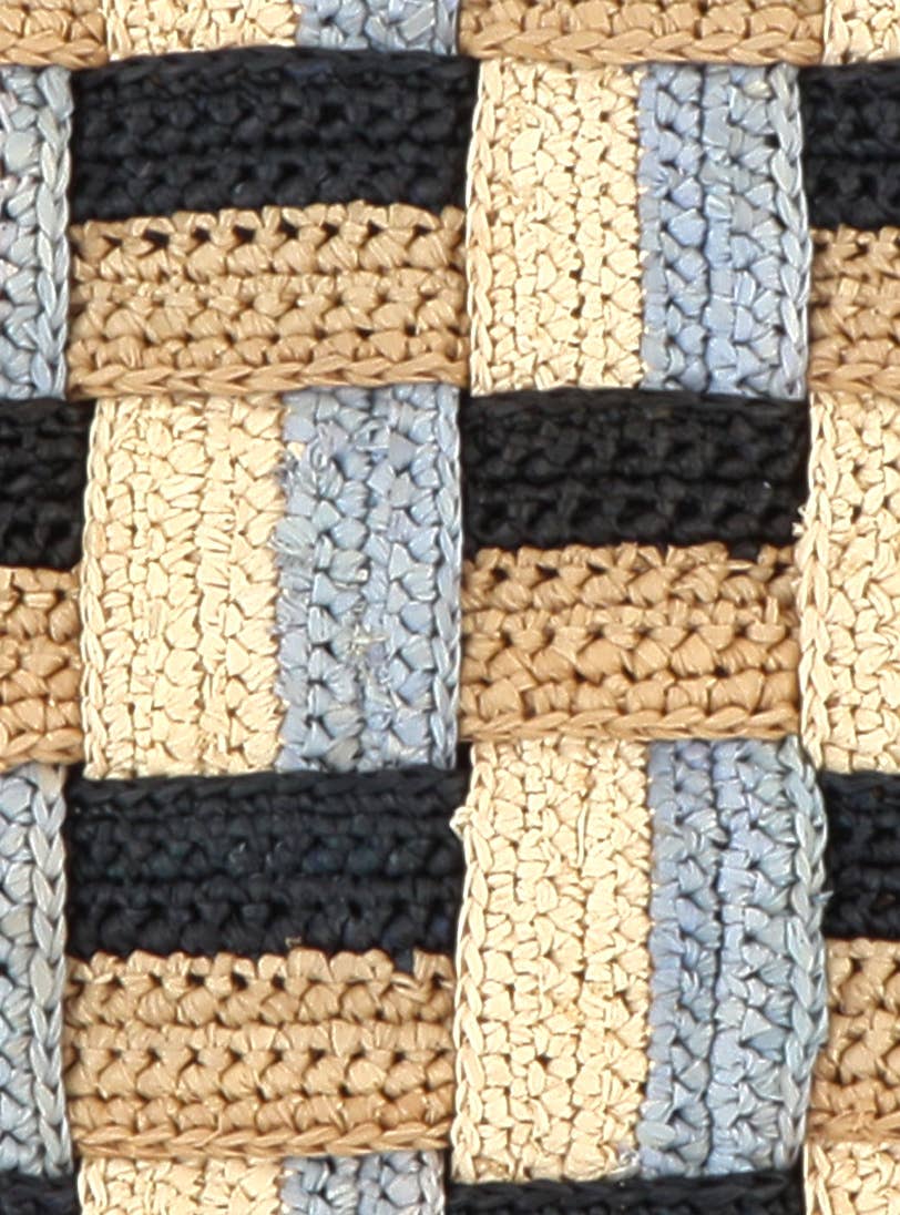 Harper Black Raffia Pouch