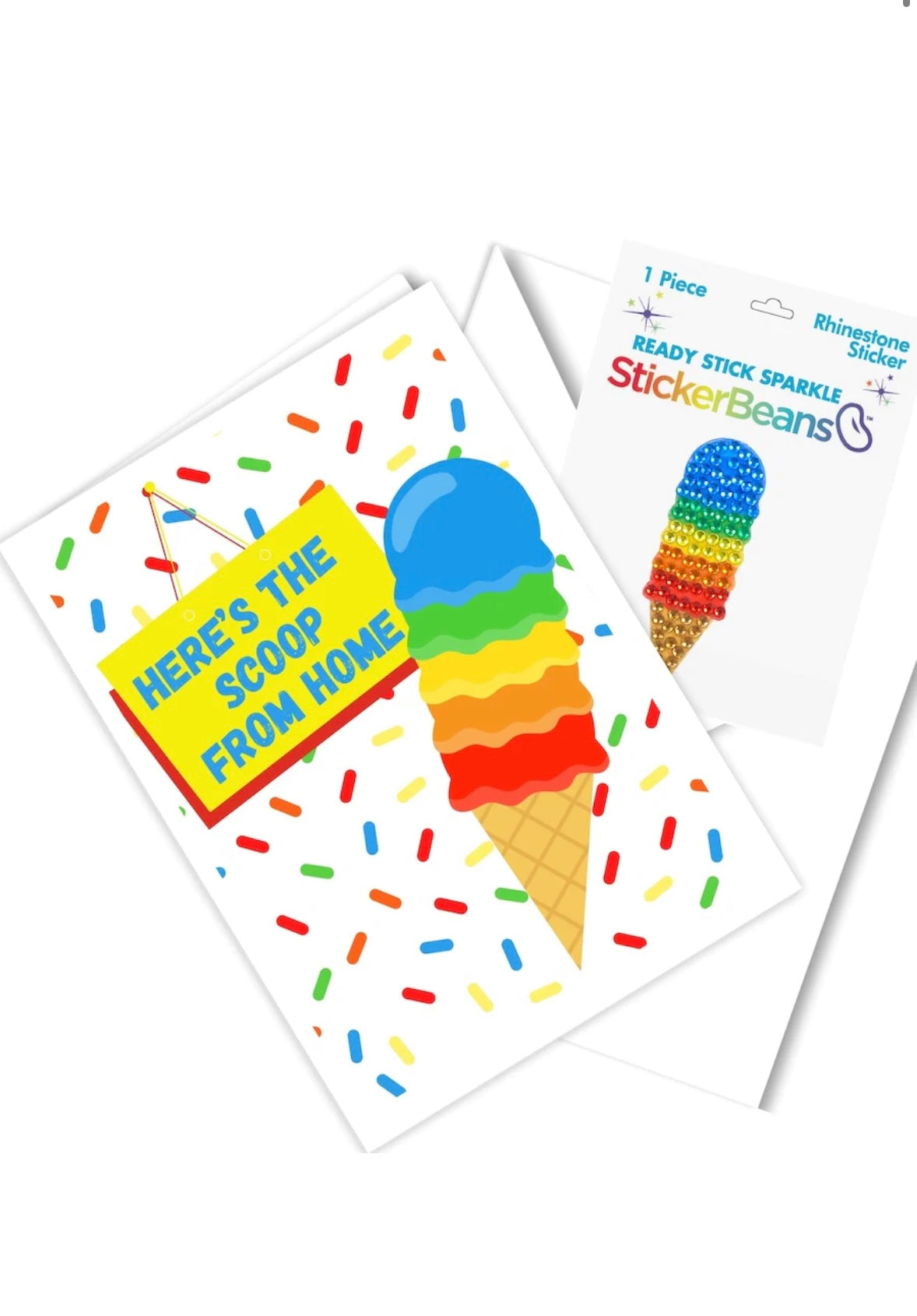 StickerBeans Greeting Card/StickerBean Combo