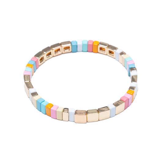 GOLDEN PASTEL TILE BRACELET