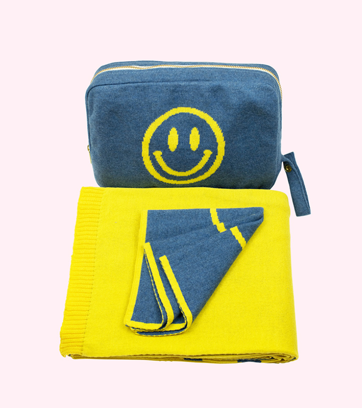 Smiley Marine/Yellow Diaper Set