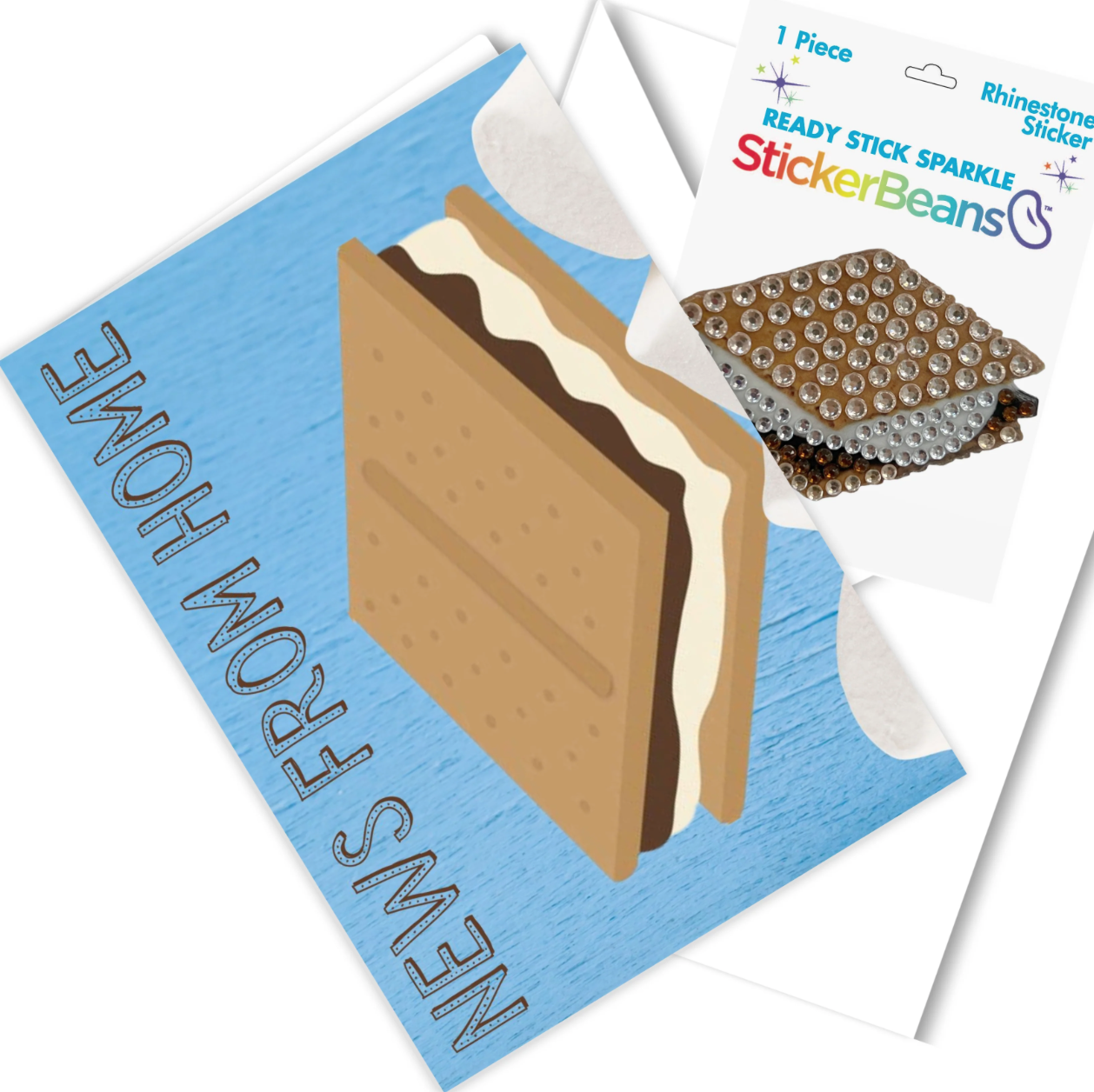 StickerBeans Greeting Card/StickerBean Combo
