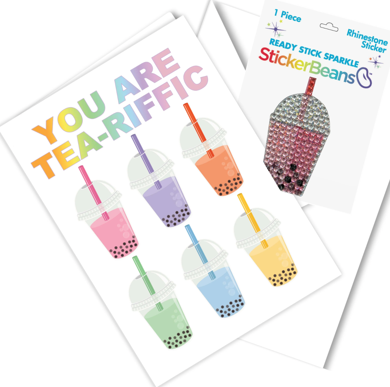 StickerBeans Greeting Card/StickerBean Combo