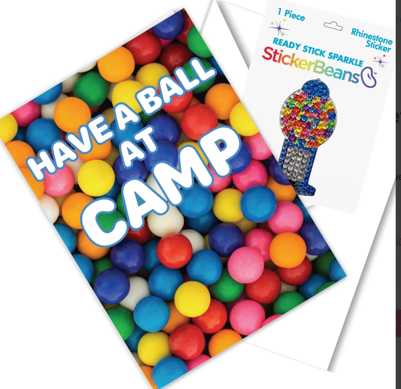 StickerBeans Greeting Card/StickerBean Combo