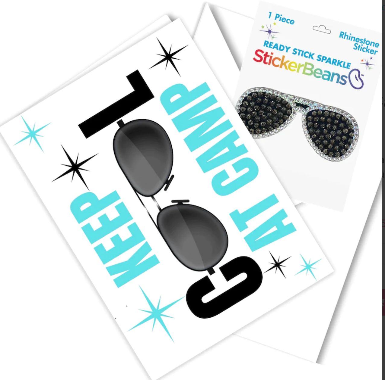 StickerBeans Greeting Card/StickerBean Combo