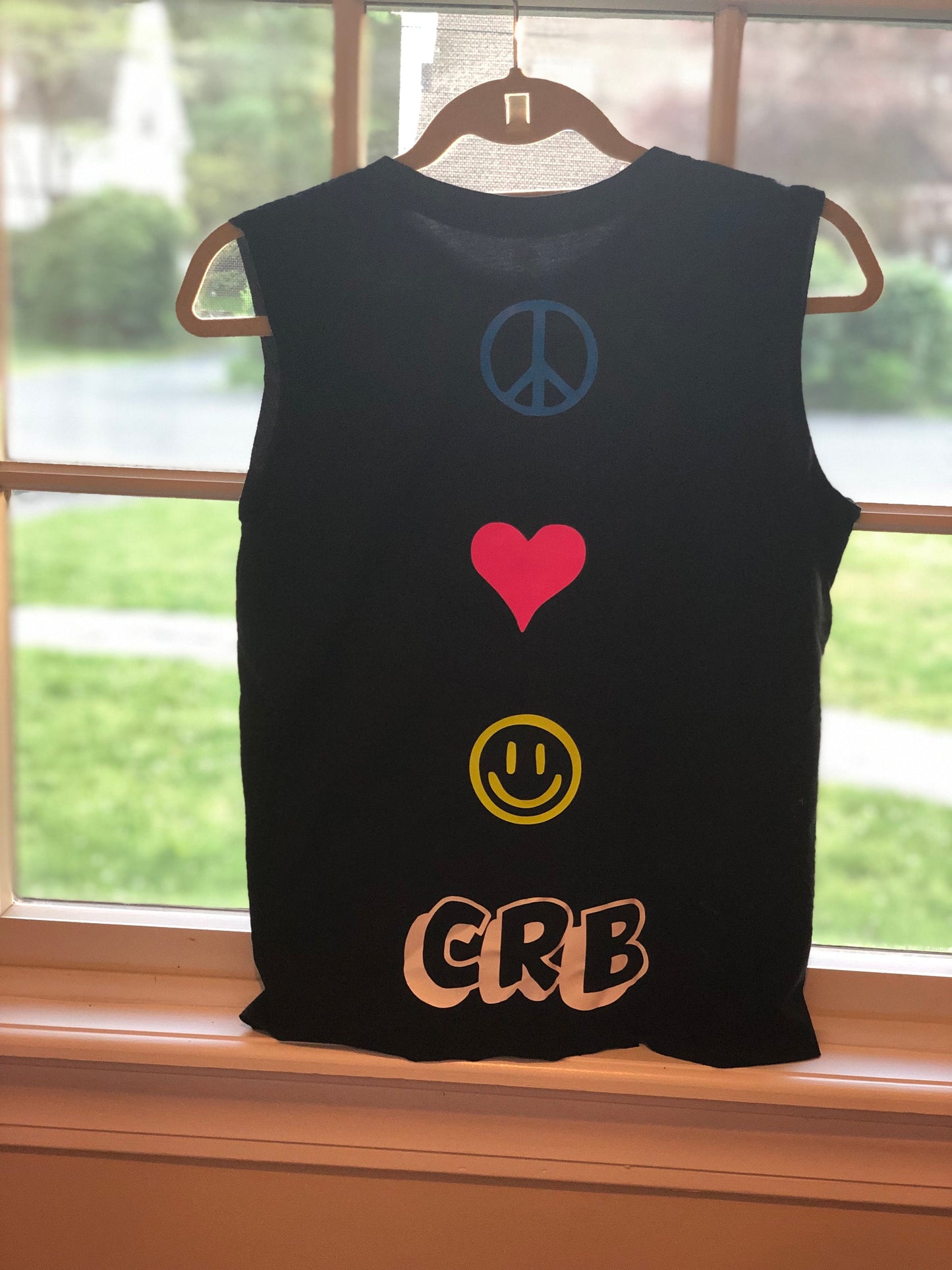 Ramah Black Muscle Tee with Neon