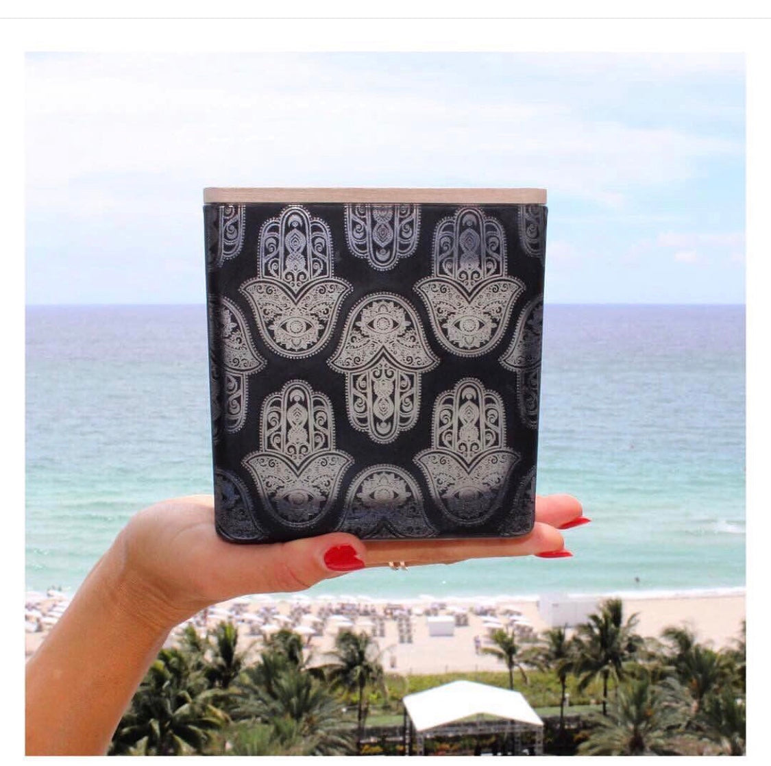 Hamsa Candle