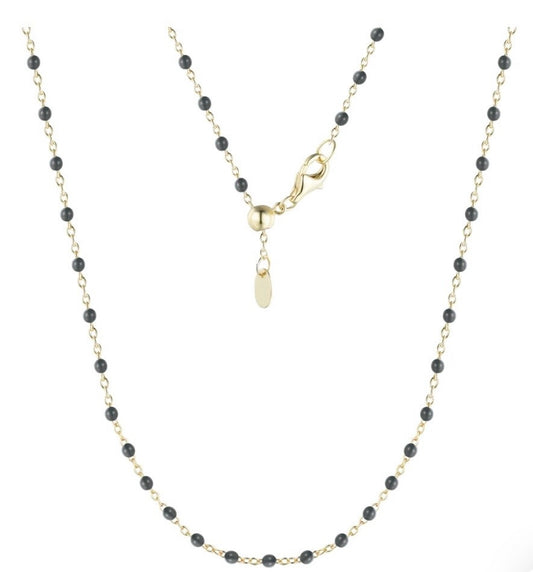 Enamel Beaded Chain Necklace