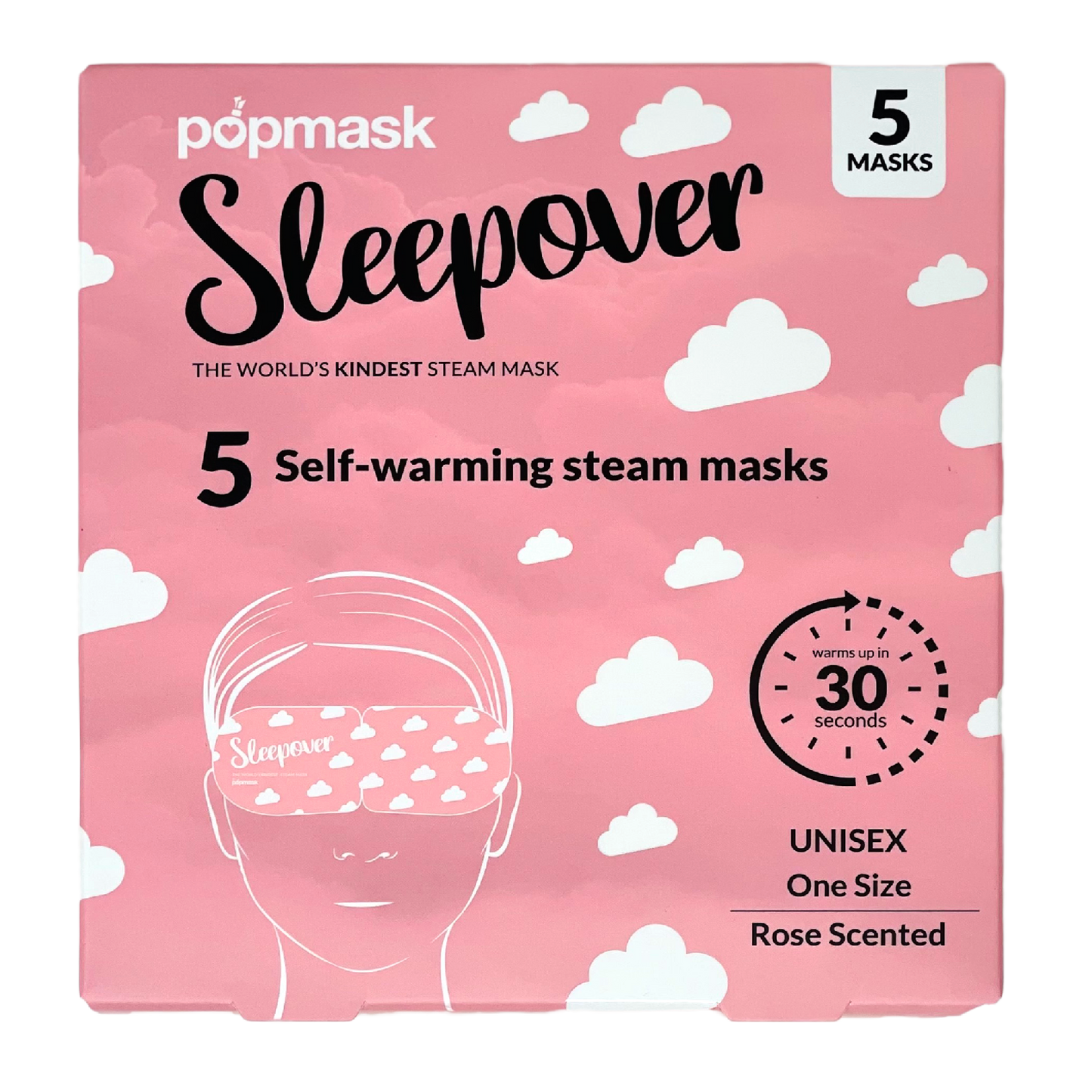 Sleepover Rose Scented Self-warming Sleep Mask (5 Pack)