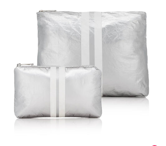 Set of Two - Organizational Packs - Silver with Shimmer White Stripes