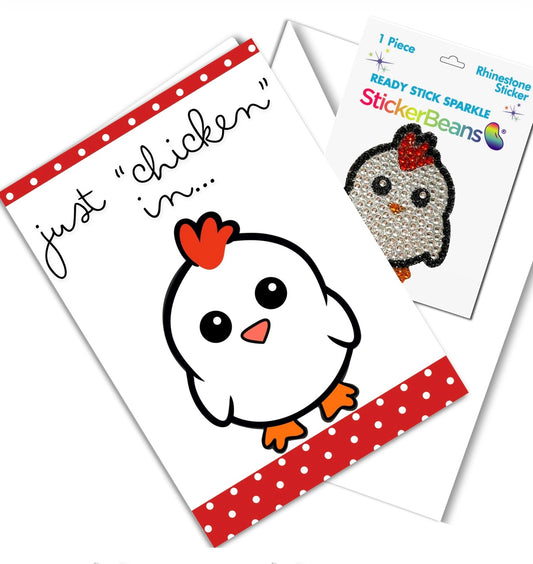 StickerBeans Greeting Card/StickerBean Combo