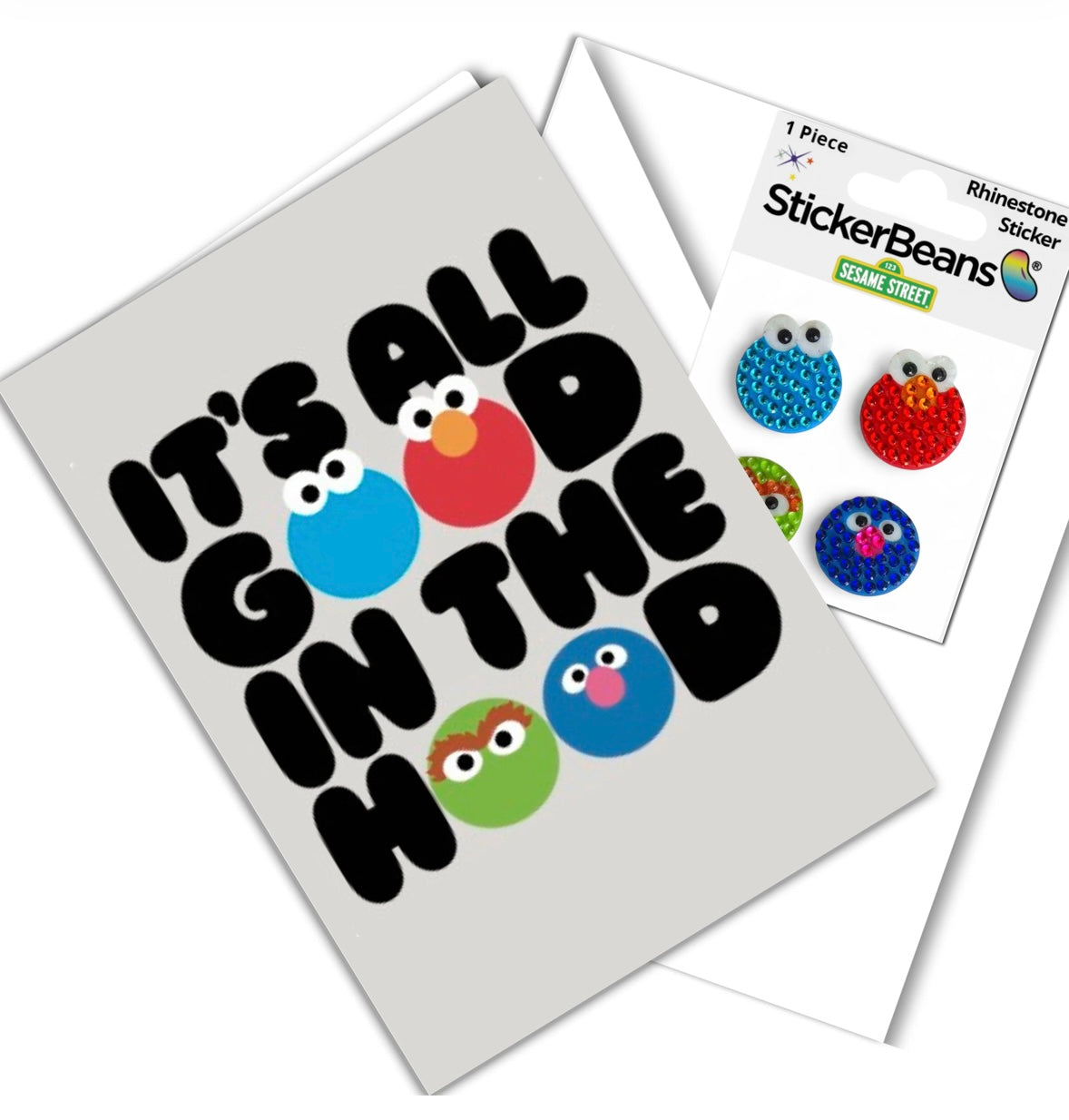 StickerBeans Greeting Card/StickerBean Combo