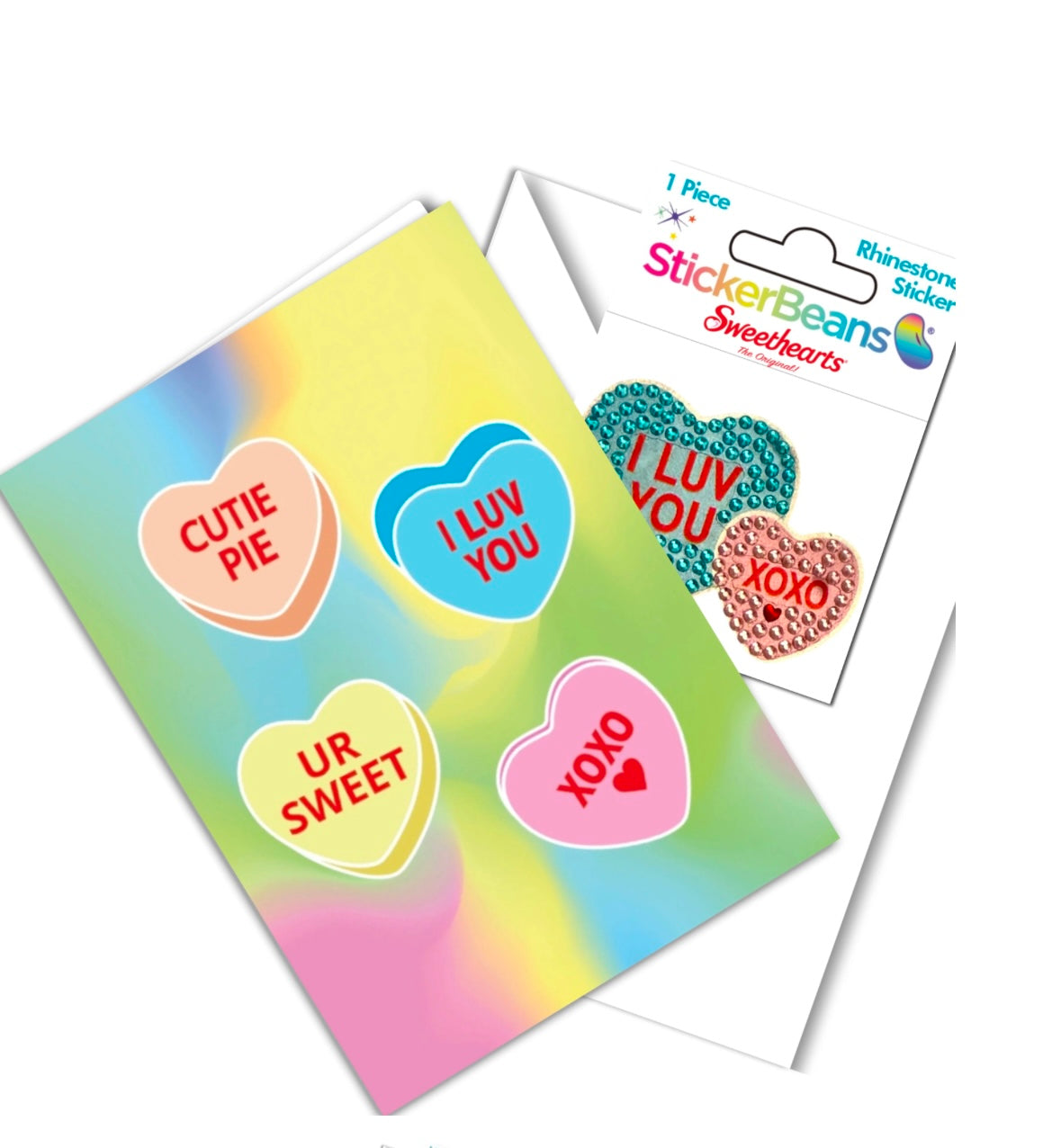 StickerBeans Greeting Card/StickerBean Combo