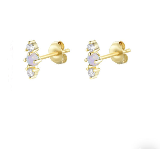 Stars Align Opal Cluster Stud Earring