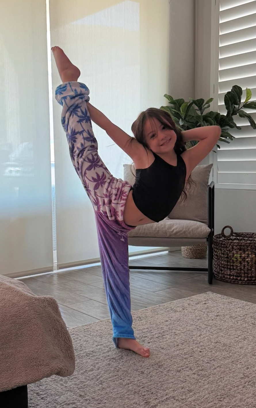 Rainbow Palm Trees Fuzzy Lounge Pant