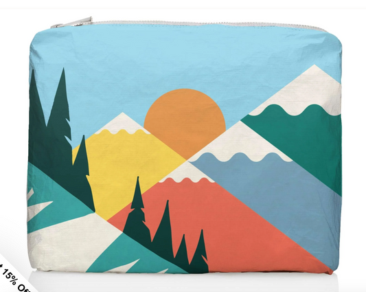 Medium Zipper Pouch Mountain Sunset
