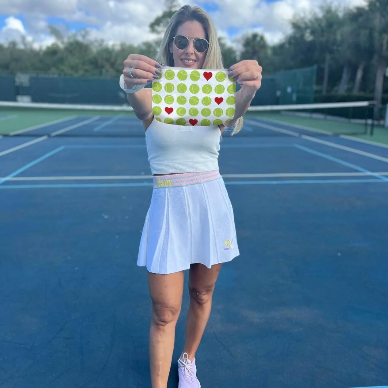 Mini Zipper Pouch Tennis LOVE