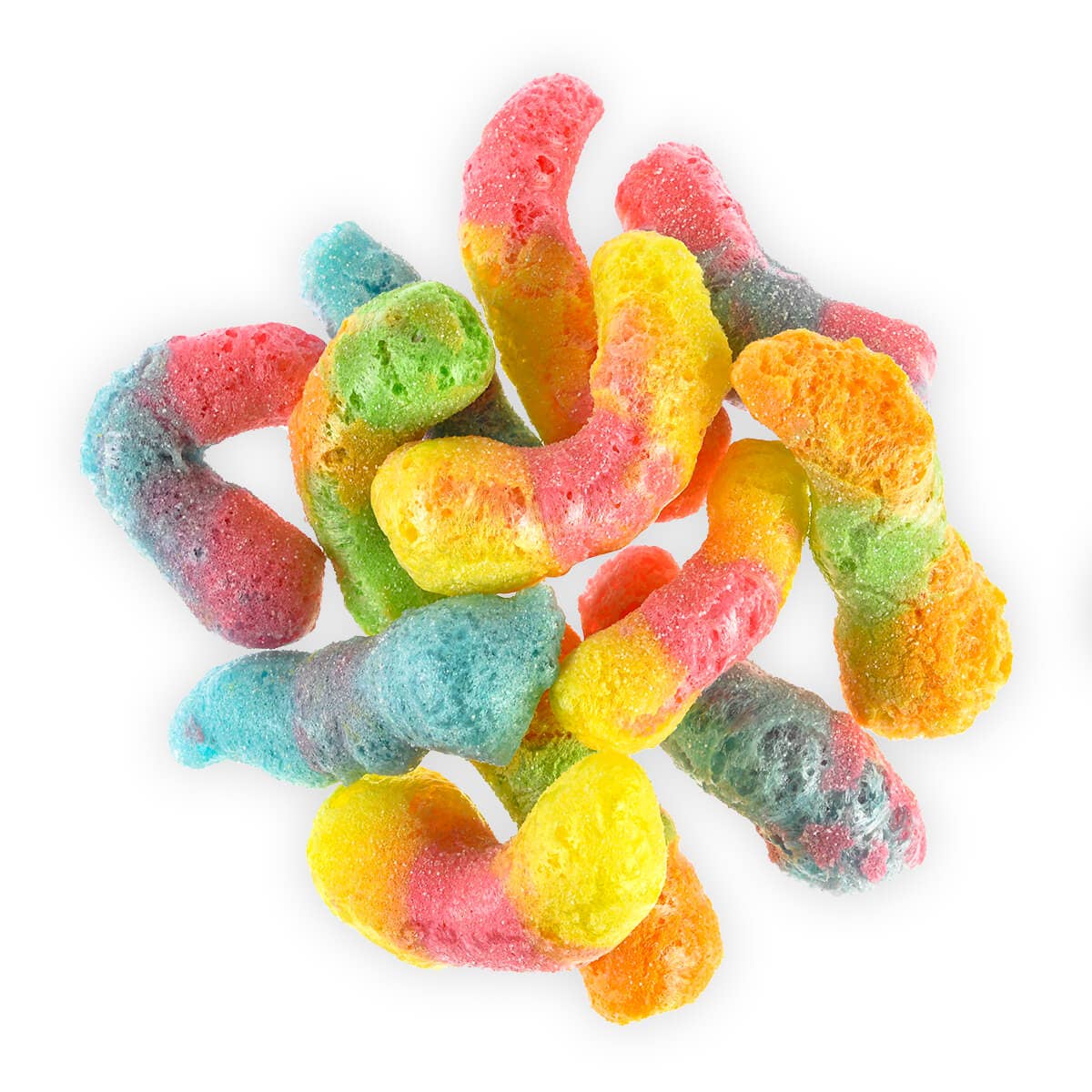 Freeze Dried Sour Swirls Candy Gift Jar | Gummy Worms