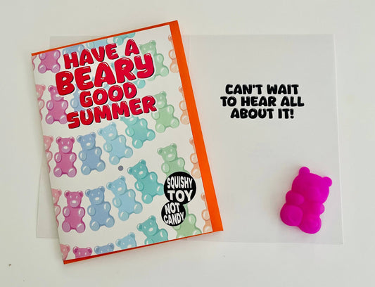 Have A Beary Good Summer(mini squishy bear, assorted colors)