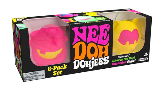 Nee Doh Dohjees 2-Inch Mystery 3-Pack (3 RANDOM Colors)