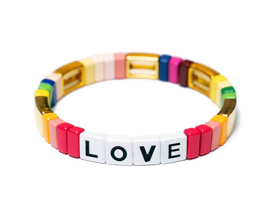 LUCKY IN LOVE Tile Bracelets