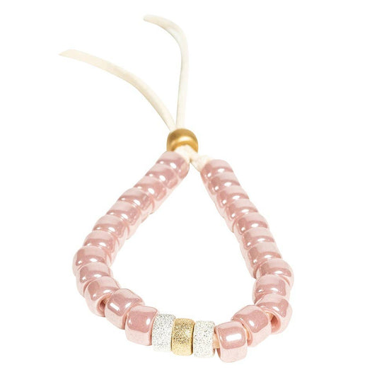 Pink Cashmere Beaded Bracelet