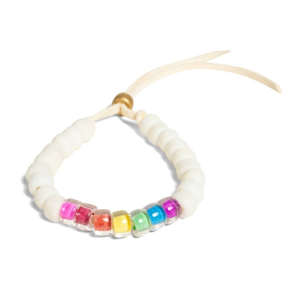 Rainbow Kiss Beaded Bracelet