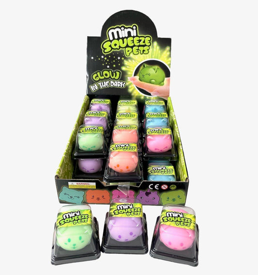Glow in the Dark Mini Assorted Squishy Animals