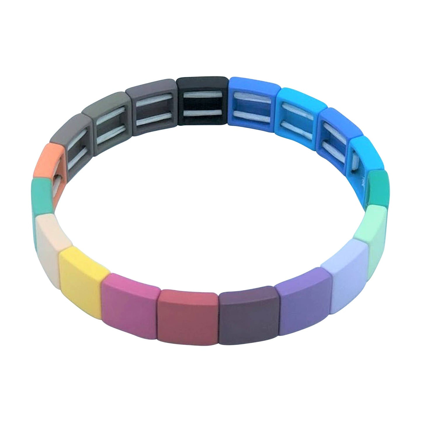 Matte Rainbow At Night Tile Bracelets Collection