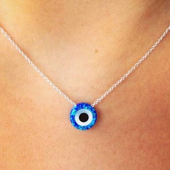 Opal Evil Eye Necklace
