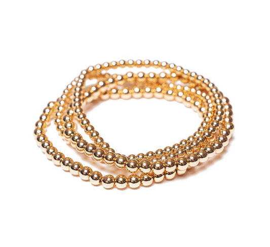 DAILY CANDY GOLD Beaded Bracelet Set