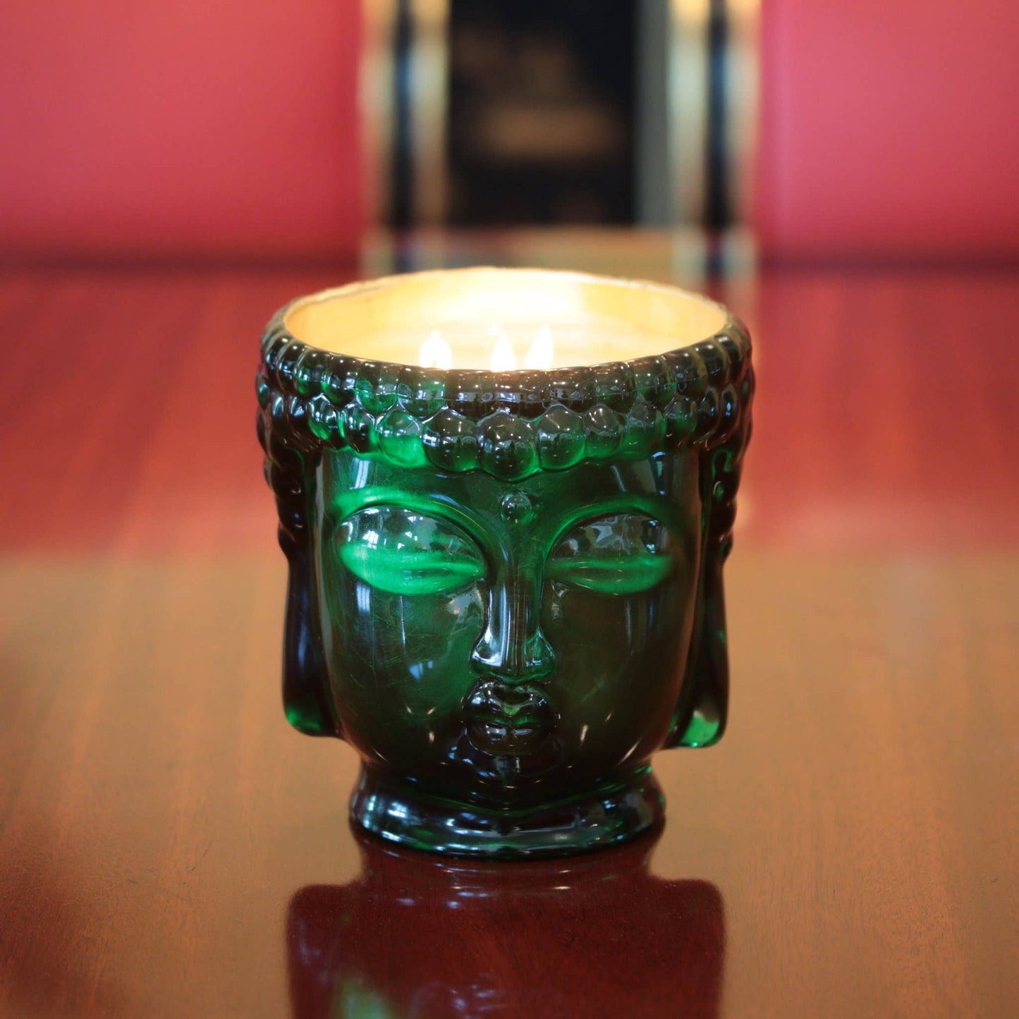 Cleopatra | 24K Gold Emerald Glass Candle | Buddha Royale