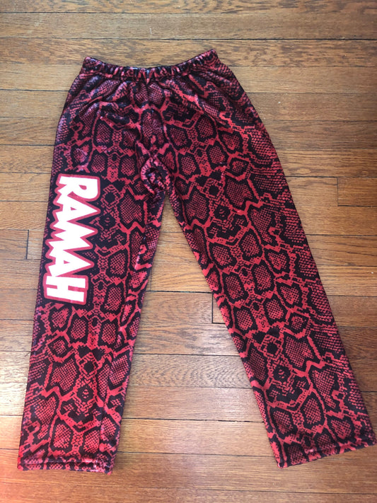 Fuzzy Lounge Pants Camp Snake