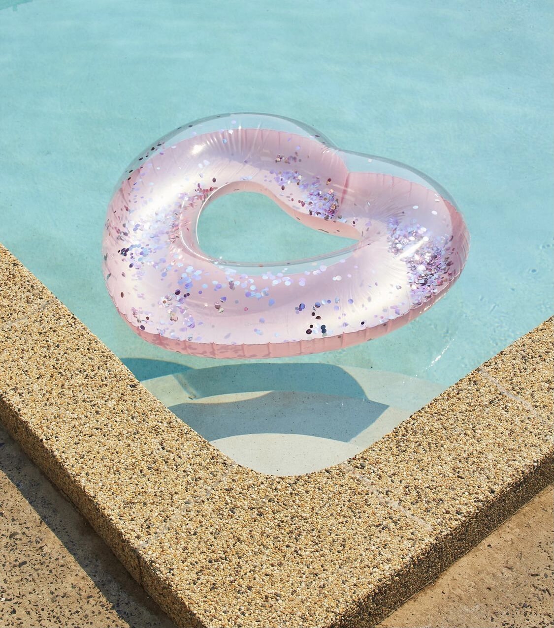 Pool Heart Glitter Ring