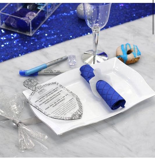 Dreidel Lucite Napkin Rings