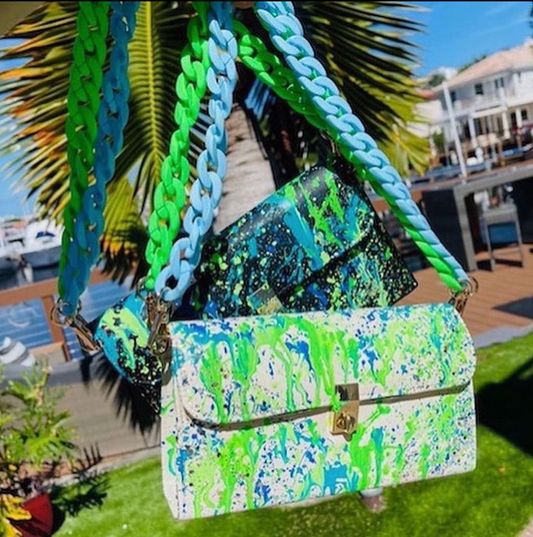 Lone Turquoise Splash Black